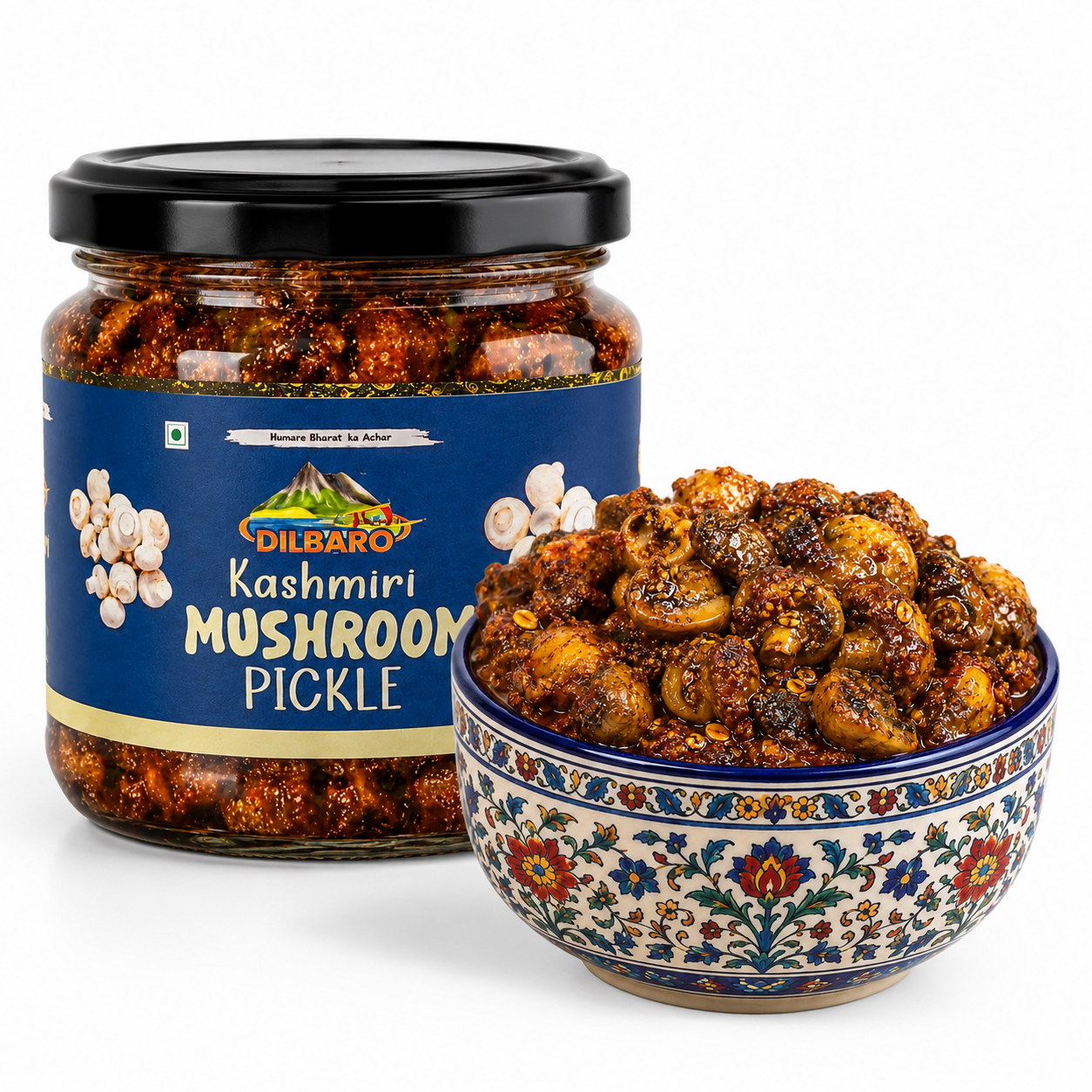 Kashmiri Mushroom Pickle - Shape: Sliced
