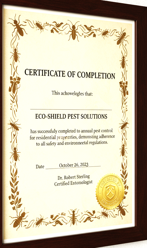 Pest Control Certificate