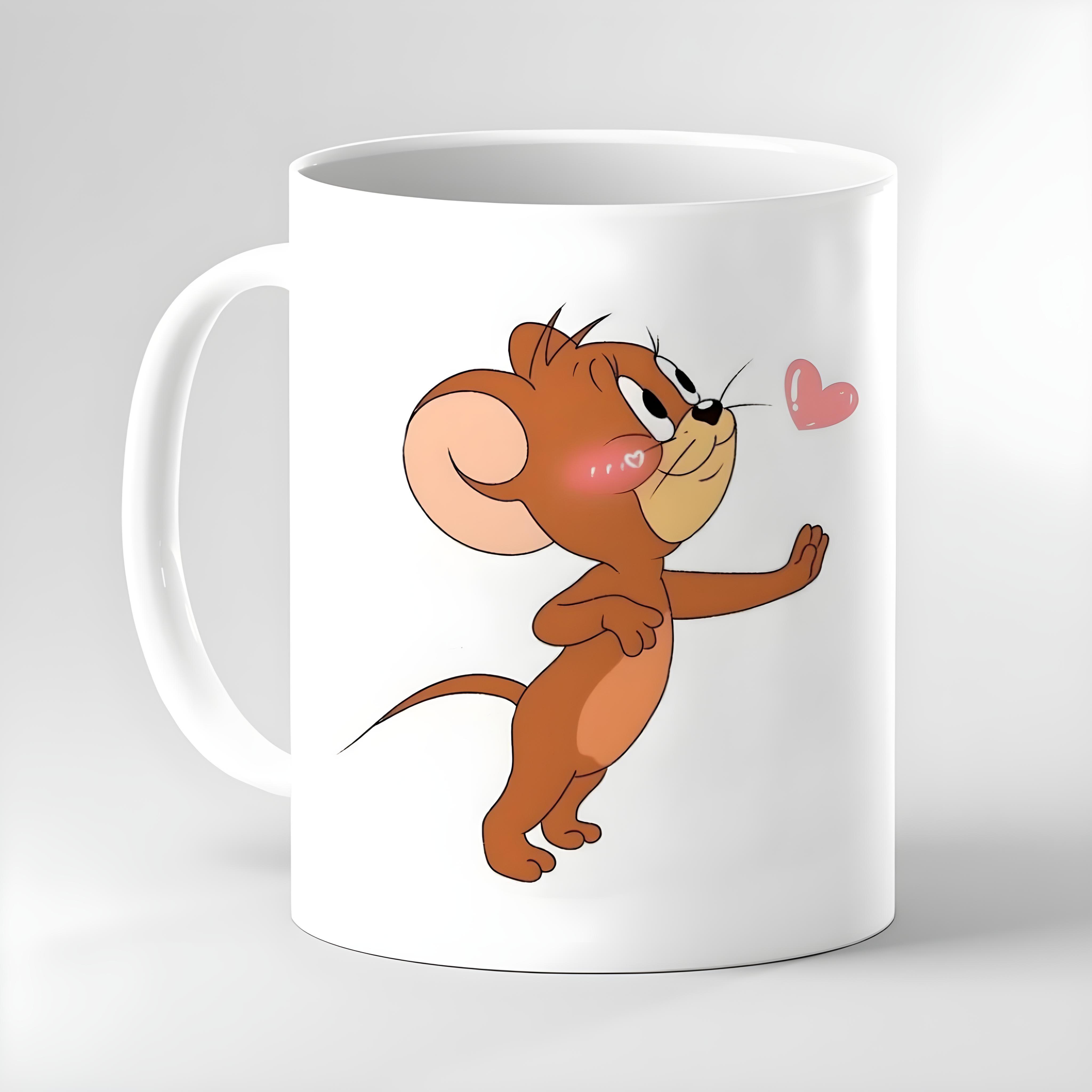 Printed Ceramic Coffee Mug 330Ml - Color: White
