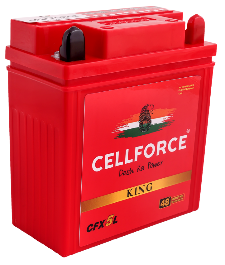 Two Wheeler Battery 12V/5Ah Cfx 5L - Car Make: Any