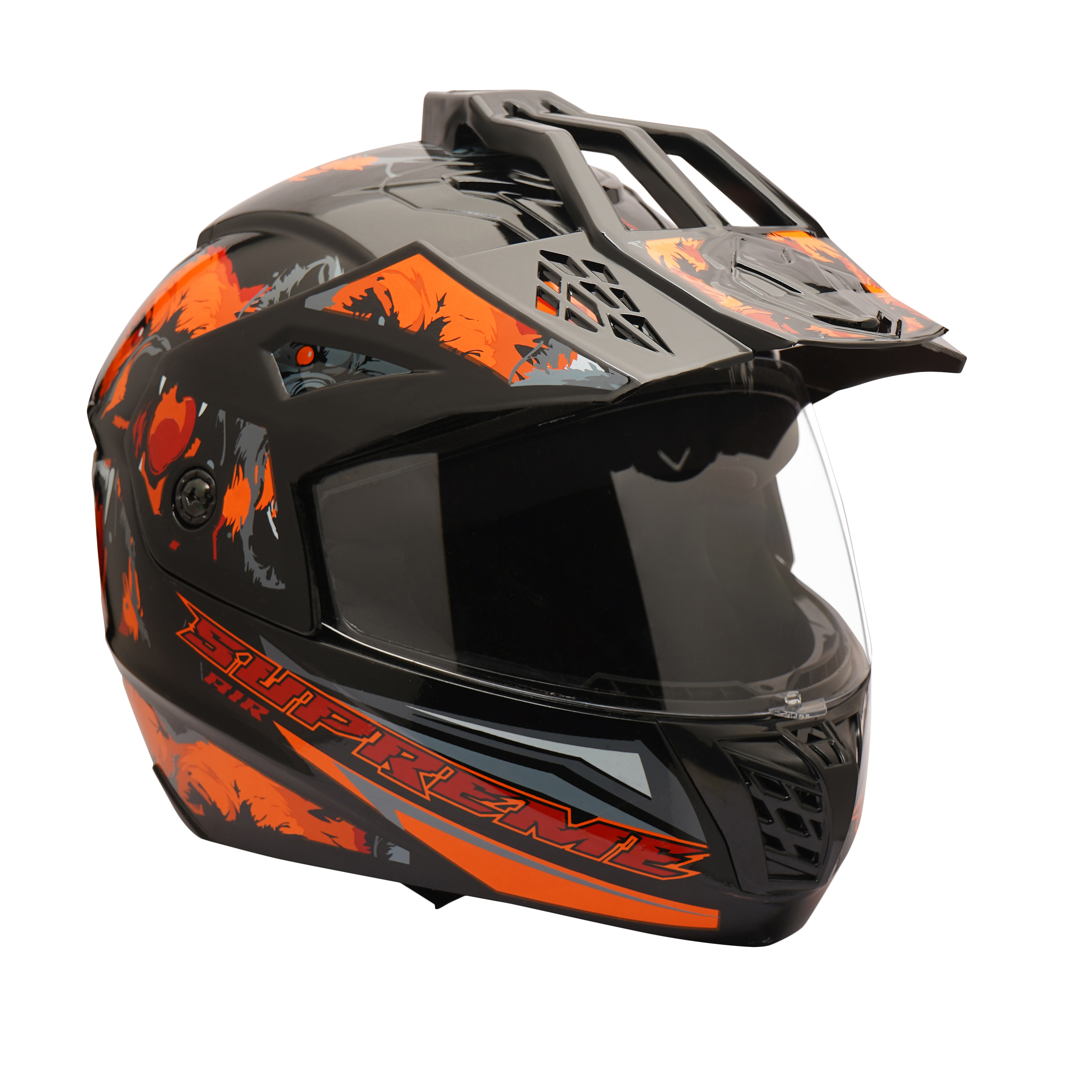 Full Face Biker Helmet - Color: Red