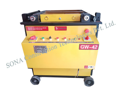 Automatic Heavy Duty Rebar Bending Machine - Bending Capacity Upto 32 mm, 3.7 kW Motor Power | Accurate Bends with Checking Block & Foot Pedal Control