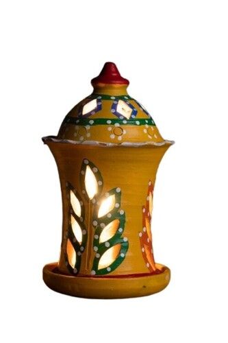 Comes In Various Color Attractive Design Clay Base Lamp