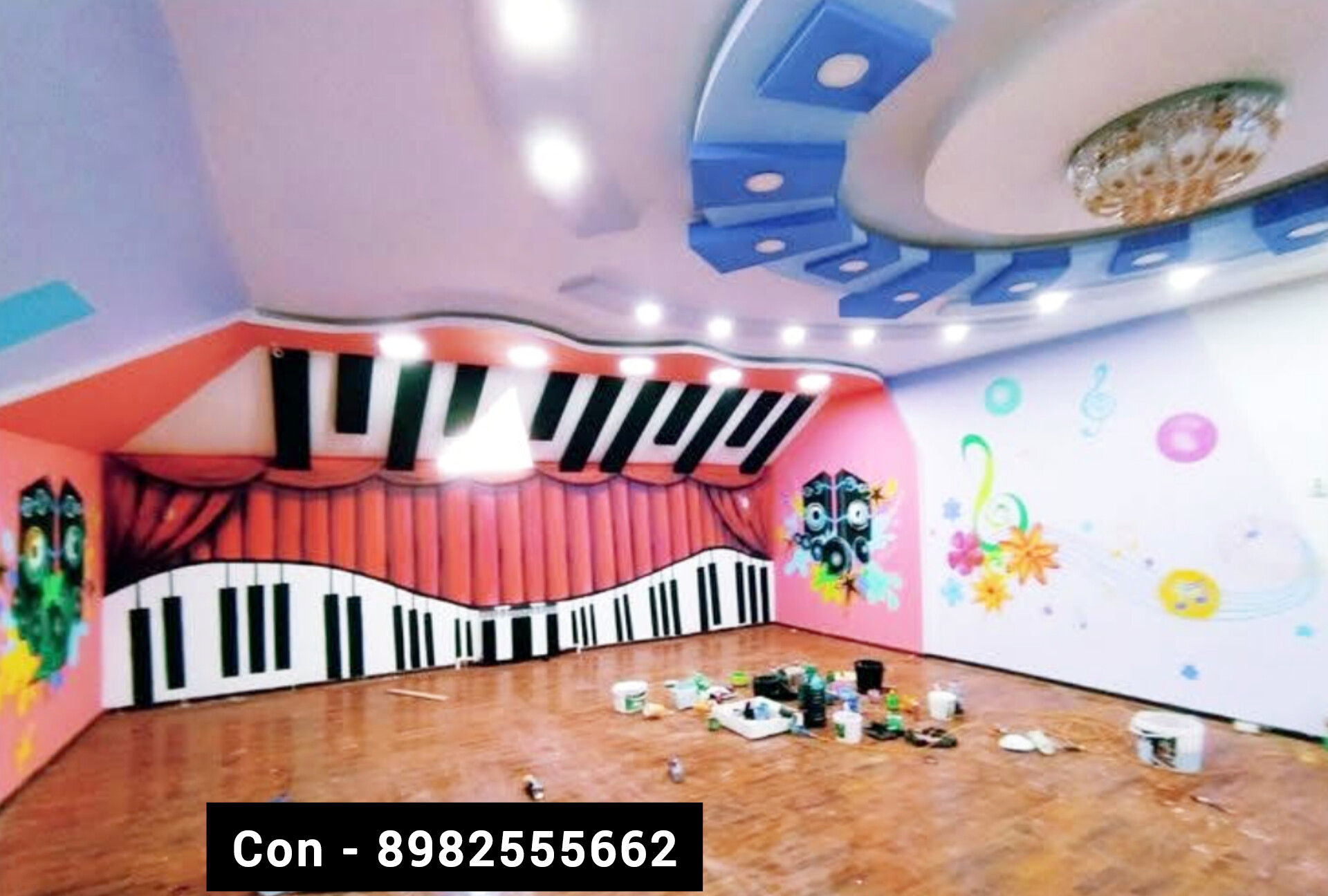 Kids Friendly School Wall Painting Pictures