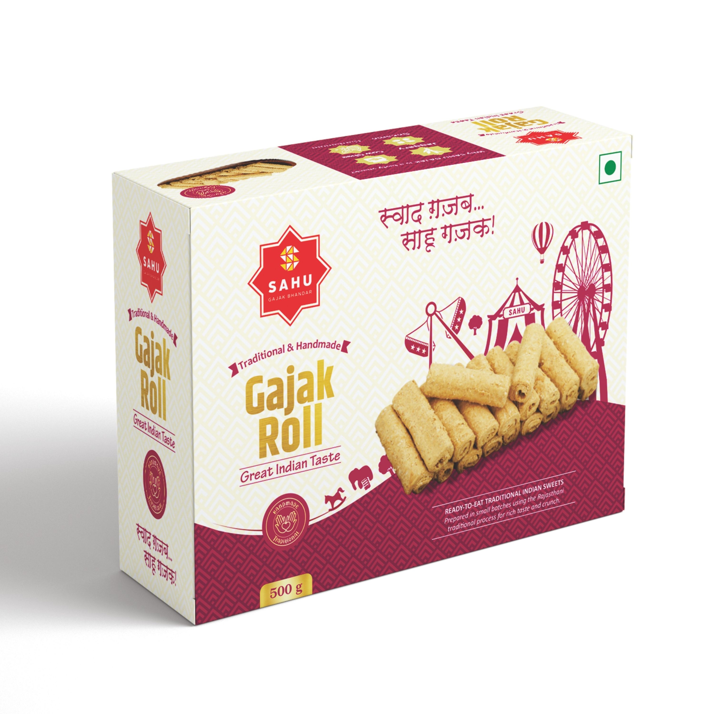 Sahu Gajak Roll - Jaggery & Sesame Seed, Regular Size Sweet Treats