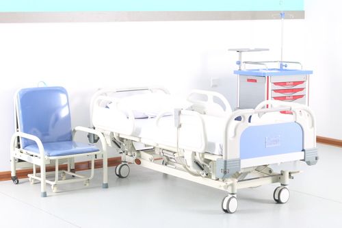 White Electric Hospital Bed With 4 Casters