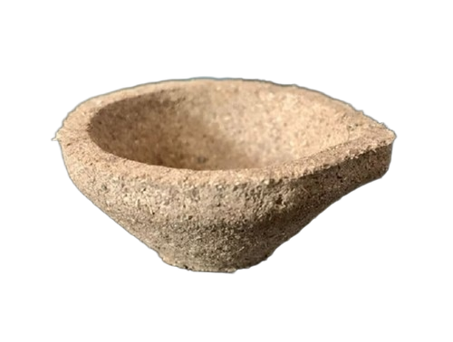 Organic Cow Dung Decorative Handmade Diya - Round Shape, Brown Color | 100% Biodegradable, Air Purifying, Positive Energy Spreader, Chemical-free Antiseptic & Mosquito Repellant
