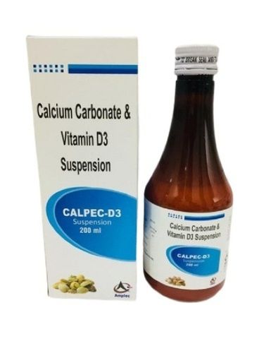 Calcium Carbonate And Vitamin D3 Syrup - Optimum Quality Liquid for Clinical Use | Prescription-Only, Shake Well Before Use