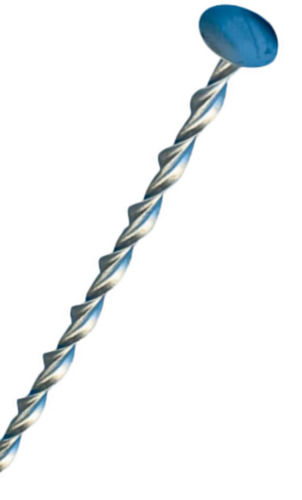 Silver 135Mm Rust Proof Mild Steel Flat Heat Twist Nail For Helical Fixing