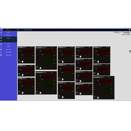 Vision C Datalogging Software for Temperature Indicator/Controllers with live graphs