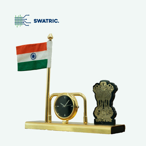 National Flag With Satyamev Jayate Sign For Car Dashboard Flag Work Desk