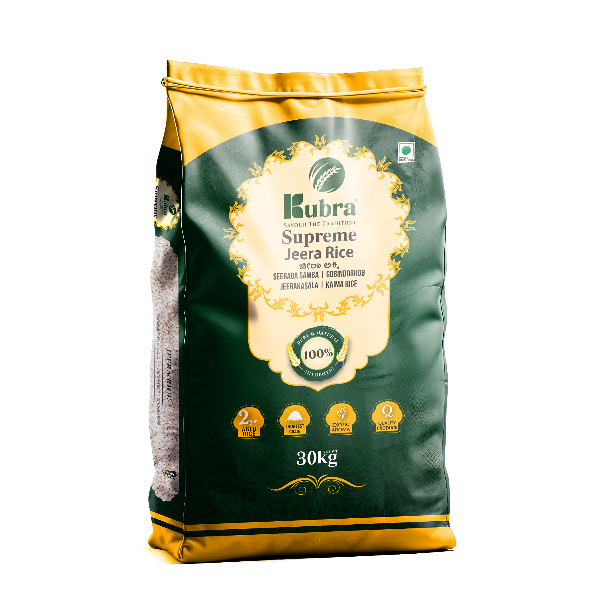 Jeera Rice 30 Kg - Color: White