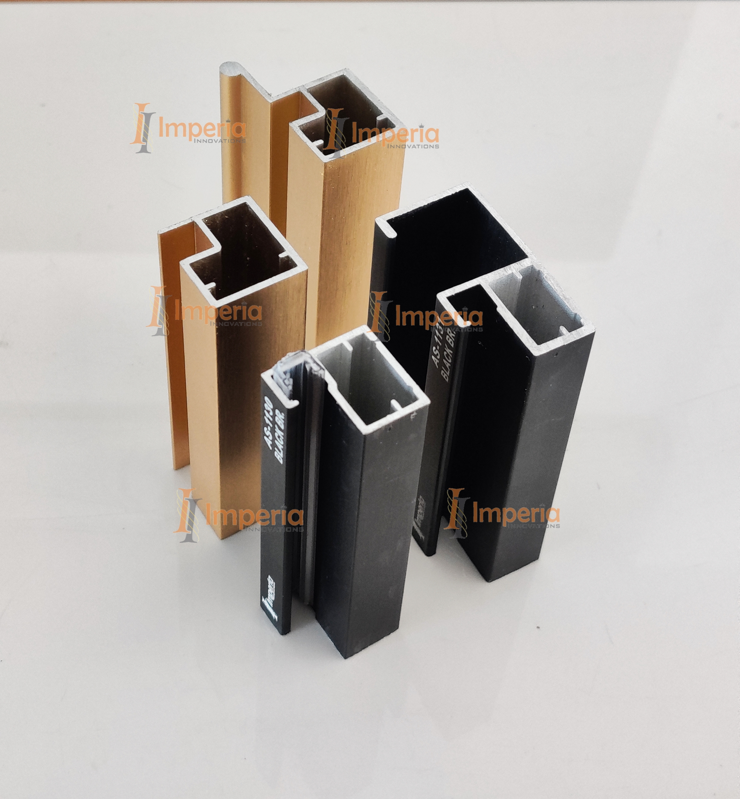 Slim Glass Aluminium Profiles - Color: Silver