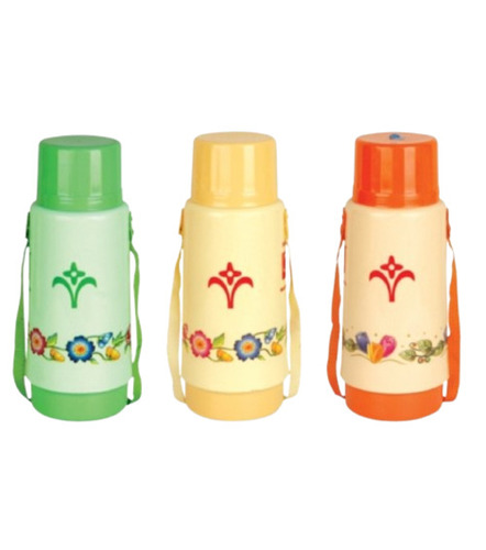 Plastic Flask Bottle - Plastic 750 Milliliter Size All Colors Available | Round Shape Durable Narrow Flip Top Lid Screw Cap Sealing