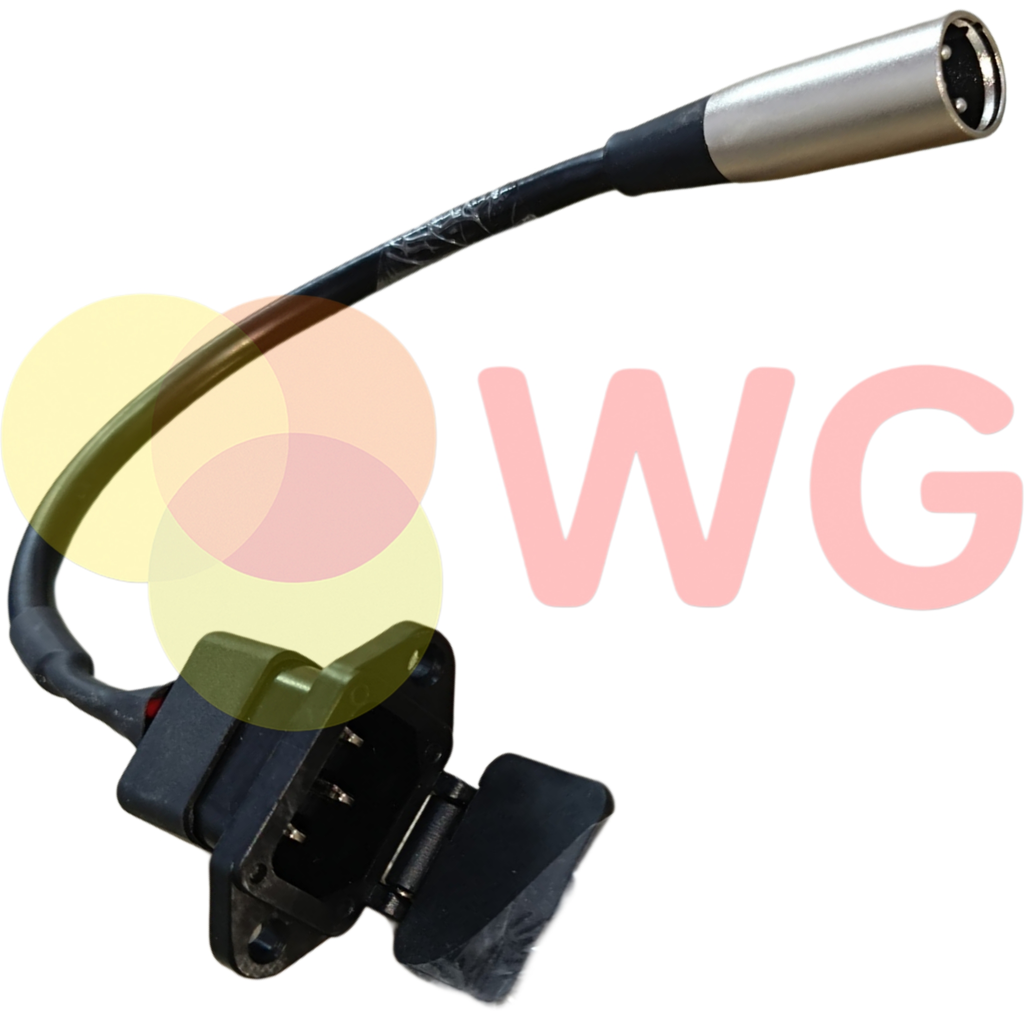 Charging Socket To Xlr Type Ch. Plug (H/D) Convertor For E-Scooty - Color: Black & Silver