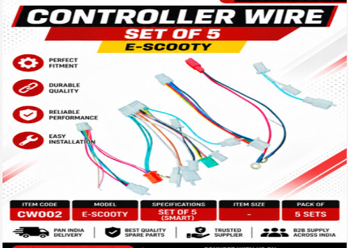Controller Wire Set Of 5 For E-Scooty Cw002 - Color: Multicolor