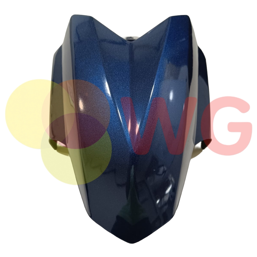 White Blue Painted E-Scooty Front Mudguard - Finish: Polished