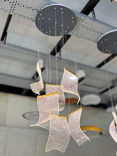 Luxury Decorative Hanging Light - Color: Clear / Silver With Crystal Sparkle.