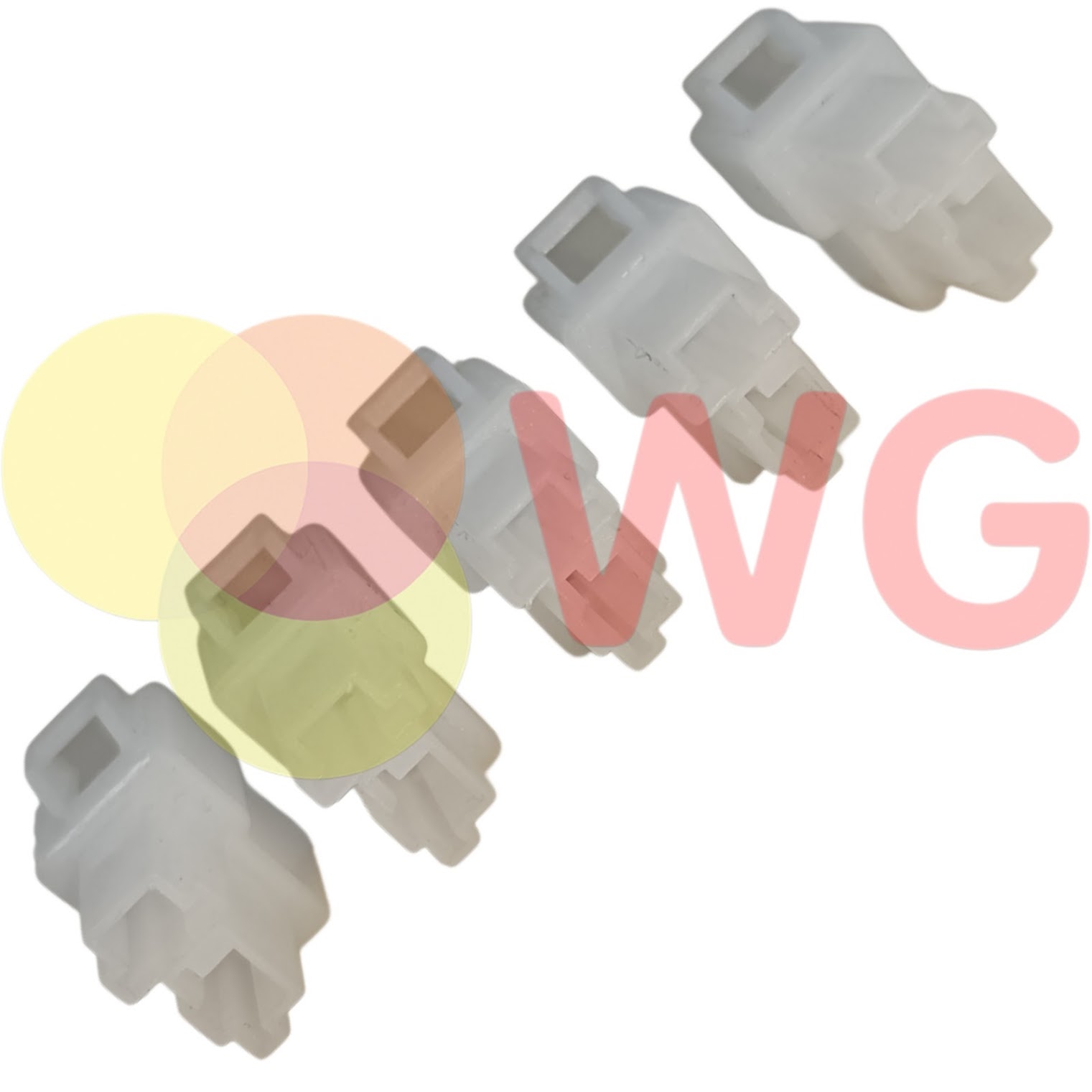 E Scooter Parts 3 Pin Male Plastic Connector - Color: White