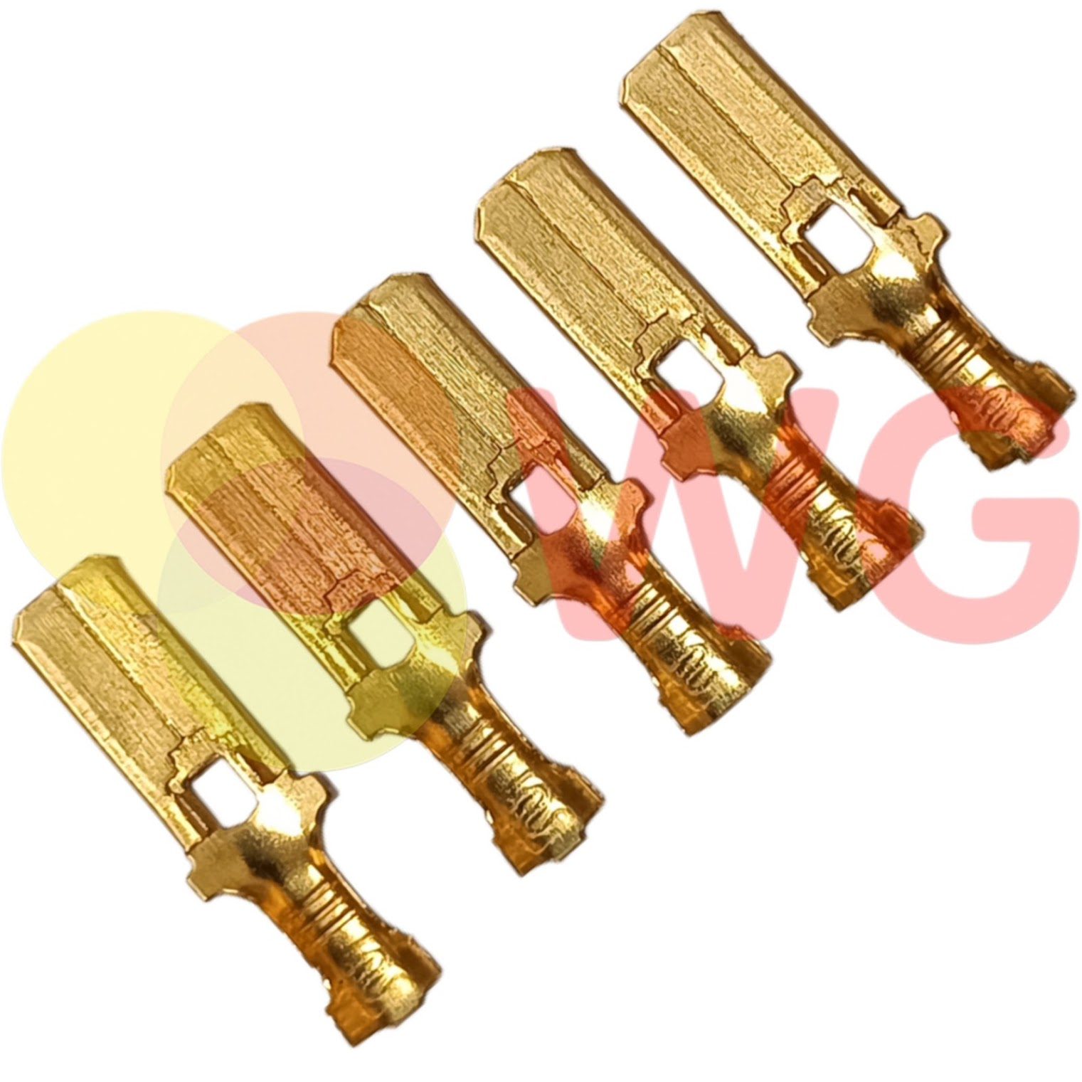 E Scooty Male Brass Terminal - Color: Golden