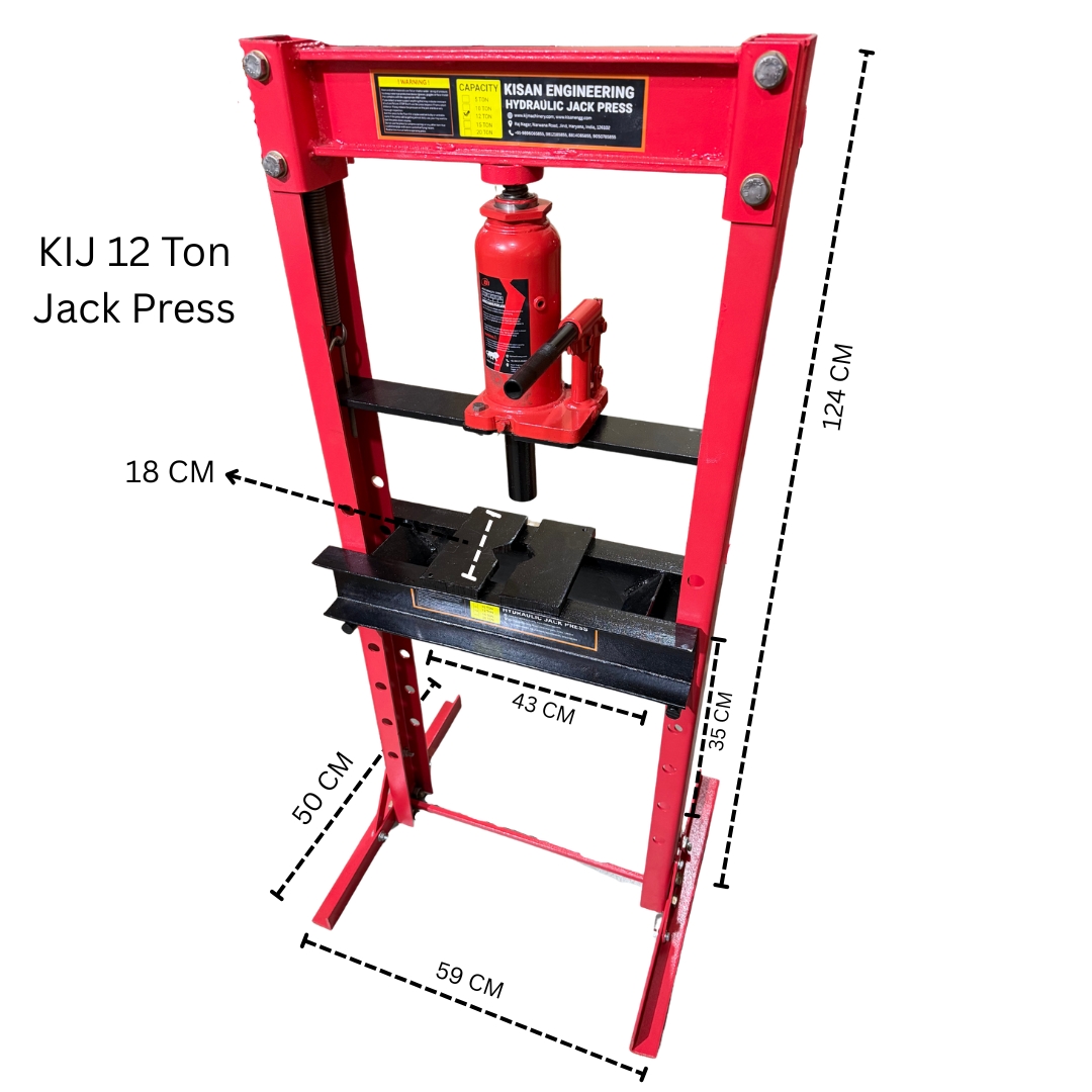 12 Ton Hydraulic Jack Press - Color: Red