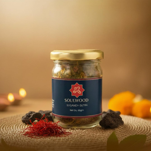 Ritualistic Sugandh Sutra Home Fragrance Bakhoor Refill Jar Pack Of 1 65Gm - Burning Time: 2 Hours