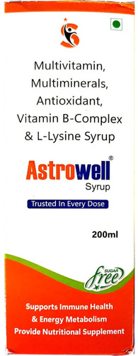 Astrowell Multivitamin Multiminerals Antioxidant Vitamin B-Complex And L-Lysine Syrup - Drug Type: Health Supplements