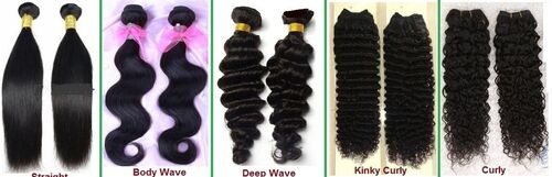 Human Hair Extensions  - Color: Black