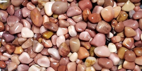 Natural Pink Aventurian Agate Stone Pebbles And Round Machine Polished Gravels For Decoration - Artificial Stone Type: Solid Surface