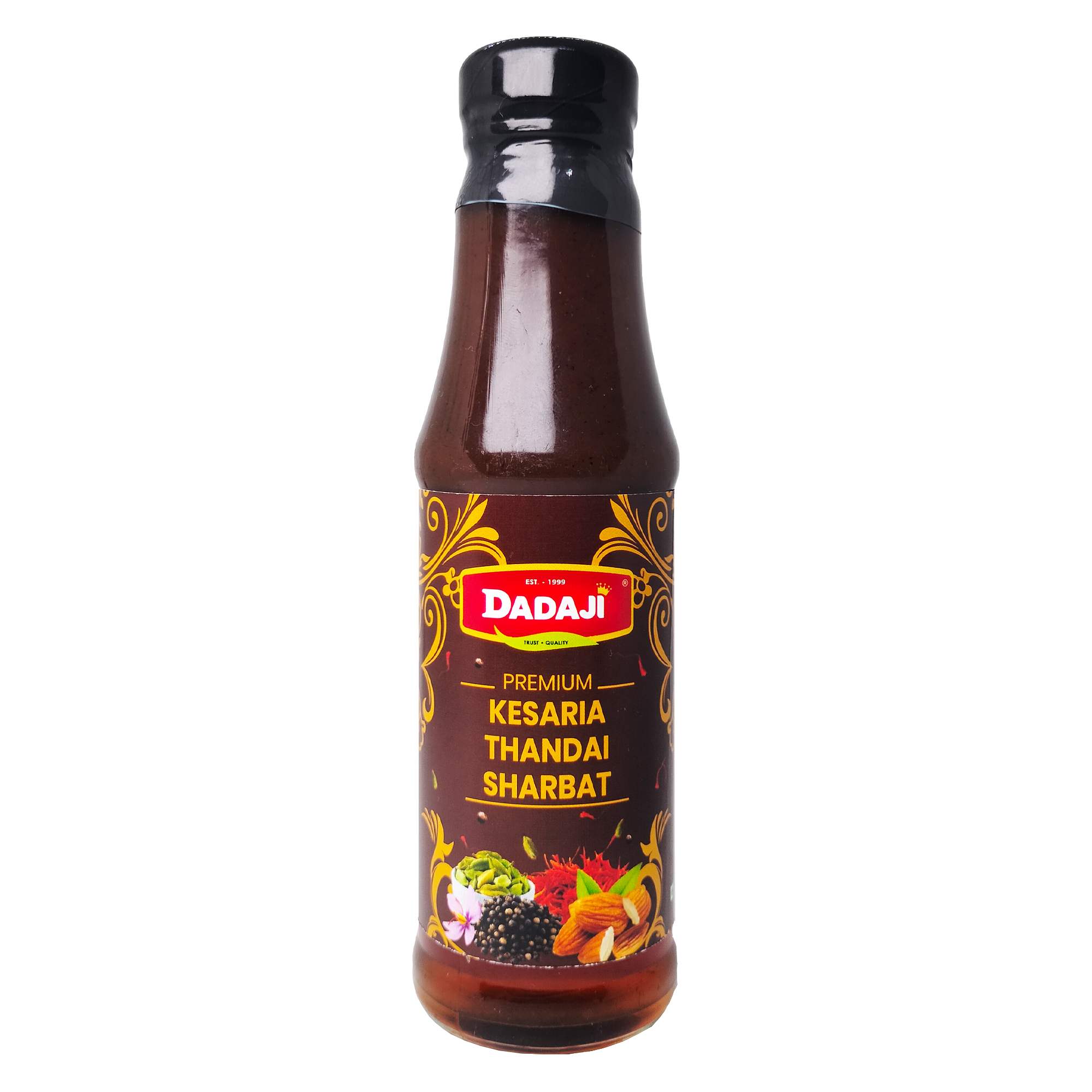 Dadaji Premium Kesaria Thandai Syrup 200Ml - Alcohol Content (%): No