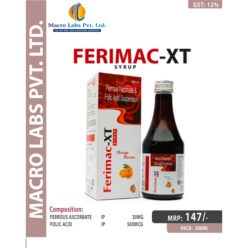 Iron Syrup Ferrous Ascorbate 30 Mg+ Folic Acid 550 Mcg+Zinc Sulfate 22.5 Mg +Cyanocobalamin 2 Mcg - Dosage Form: Oral