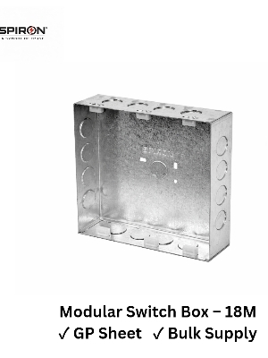 GI Sheet Metal Electrical Modular Box - Galvanized Steel, 3x3x2 Inch, Silver Color, 1.15mm Thickness, Lightweight Design, Accurate Surface Treatment