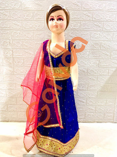 Lehenga-Choli And Duppata Blue Color Fancy Dress Costumes for Kids