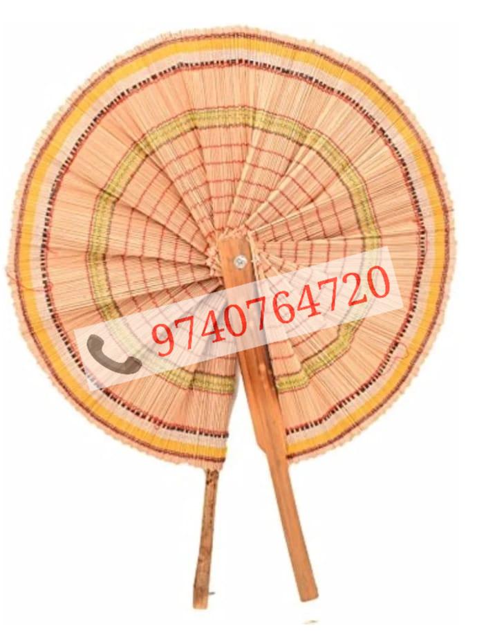 Bamboo Folding Hand Fan - Color: Multicolor