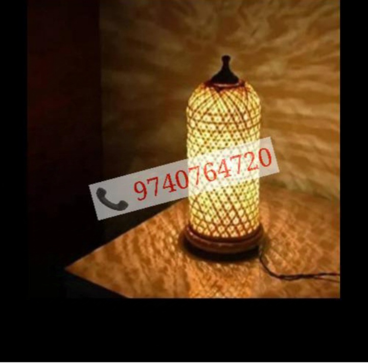 Bamboo Art Table Lamp - Color: Brown