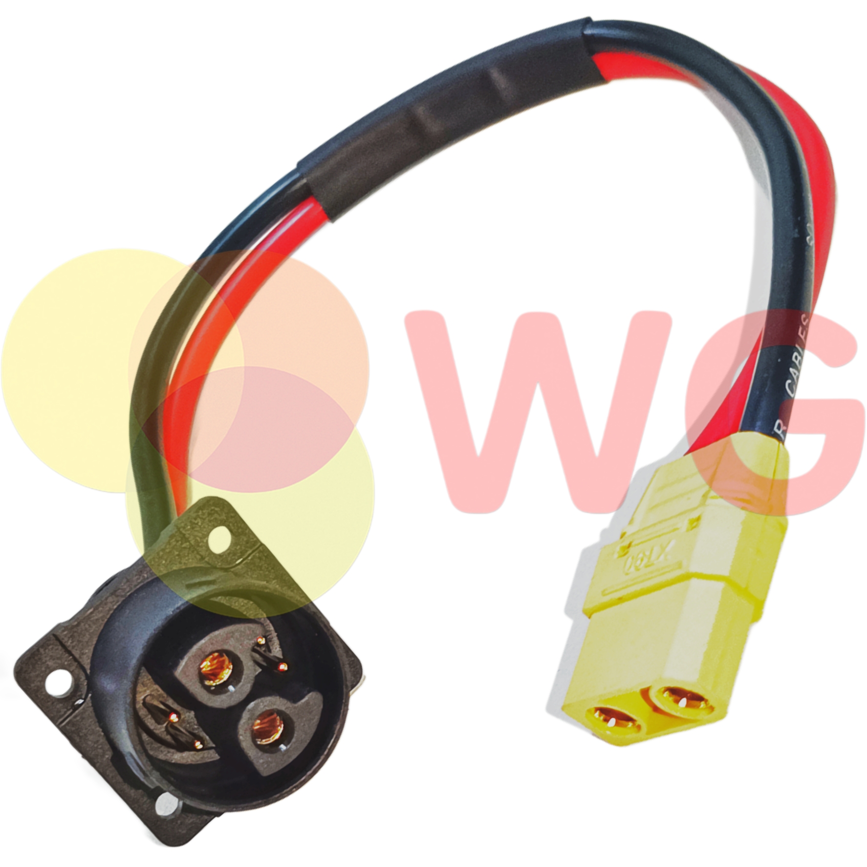 E-Scooty Charging Socket Oki 2+4 To Xt90 Female Connector Converter - Material: Plastic