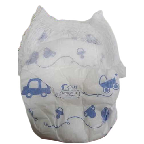 Baby Diaper - Color: White / Blue