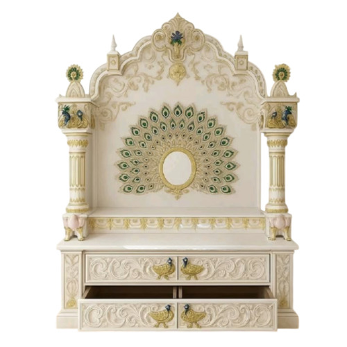 Carved Marble Temple - Color: White
