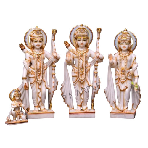 Marble Ram Darbar Murti - Color: White