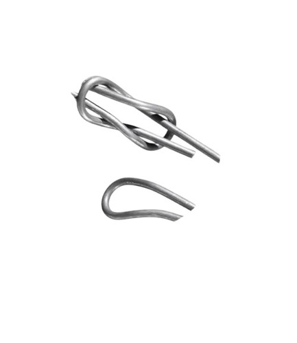 Galvanized Steel Double Loop Bale Tie Wire - Color: Silver