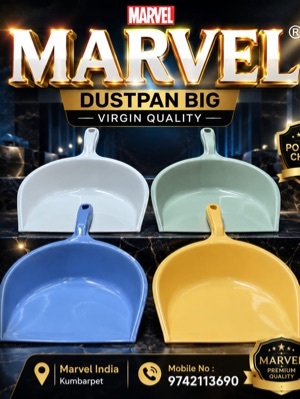 Long Handle Plastic Dustpan - PP Plastic, 250mm Pan Width, Multi Color | Manual, Various Sizes, Dust Collecting