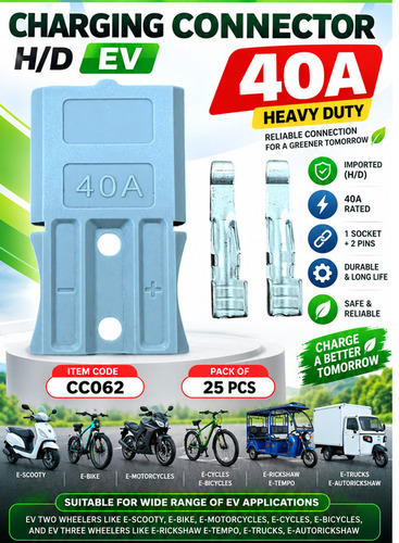 Ev Charging Connector 40A H/D - Material: Abs Plastic