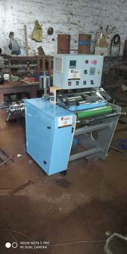 Blue Aluminium And Butter Paper Rewinding Machine