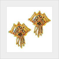 Contemporary Designs Gold Studded Earrings