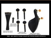 Violin Set in Ebonywood with Gold Fittings