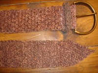 Ladies Leather Cord Knitted Fashion Belts