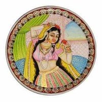 Marble Plates With Golden Paintings
