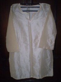 Cotton Silk Tunic - Beige