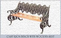 Cast Iron Bench With Wooden Seat