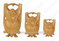 Carved Laughing Buddha